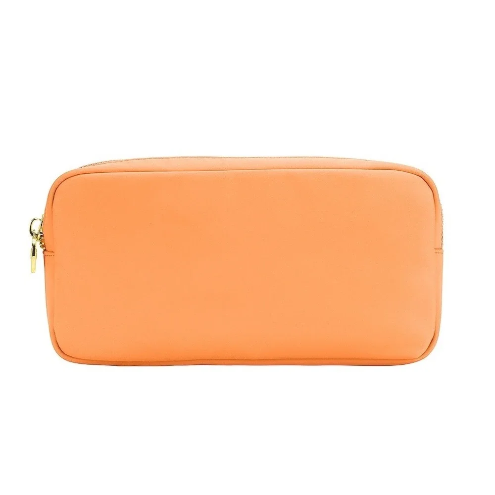 Stoney Clover Lane Small Nylon Pouch Peach Nectar Orange Makeup Travel Bag